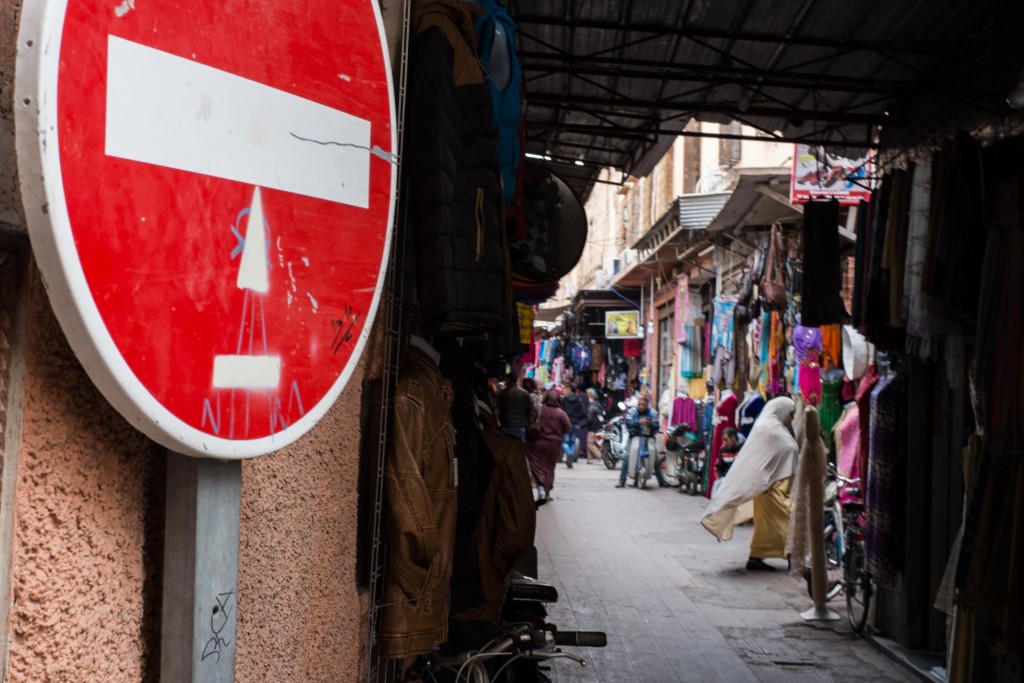 Marrakech - Sortie du souk