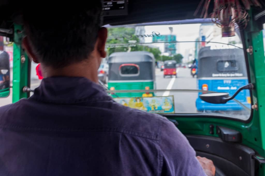 inside tuk tuk