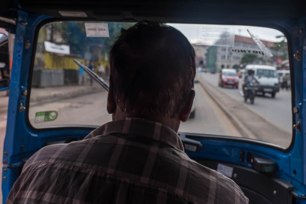 A l'interieur du tuk tuk