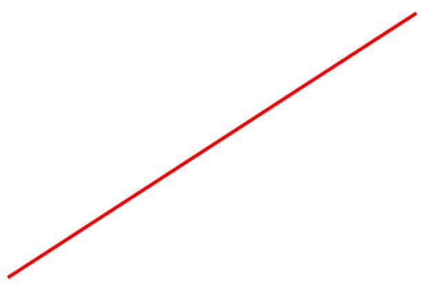 Une ligne diagonale