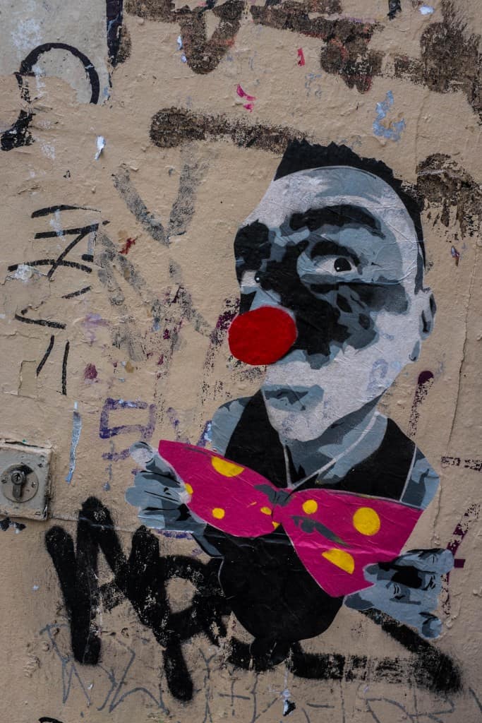 street art clown