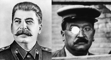 La forme des moustaches rappelle celle de Stalin
